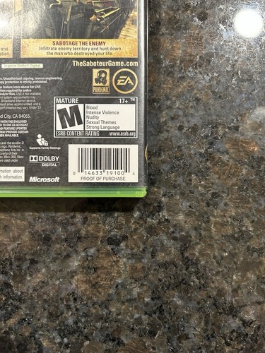 The Saboteur (Microsoft Xbox 360) - COMPLETO/CIB - Imagen 5 de 9