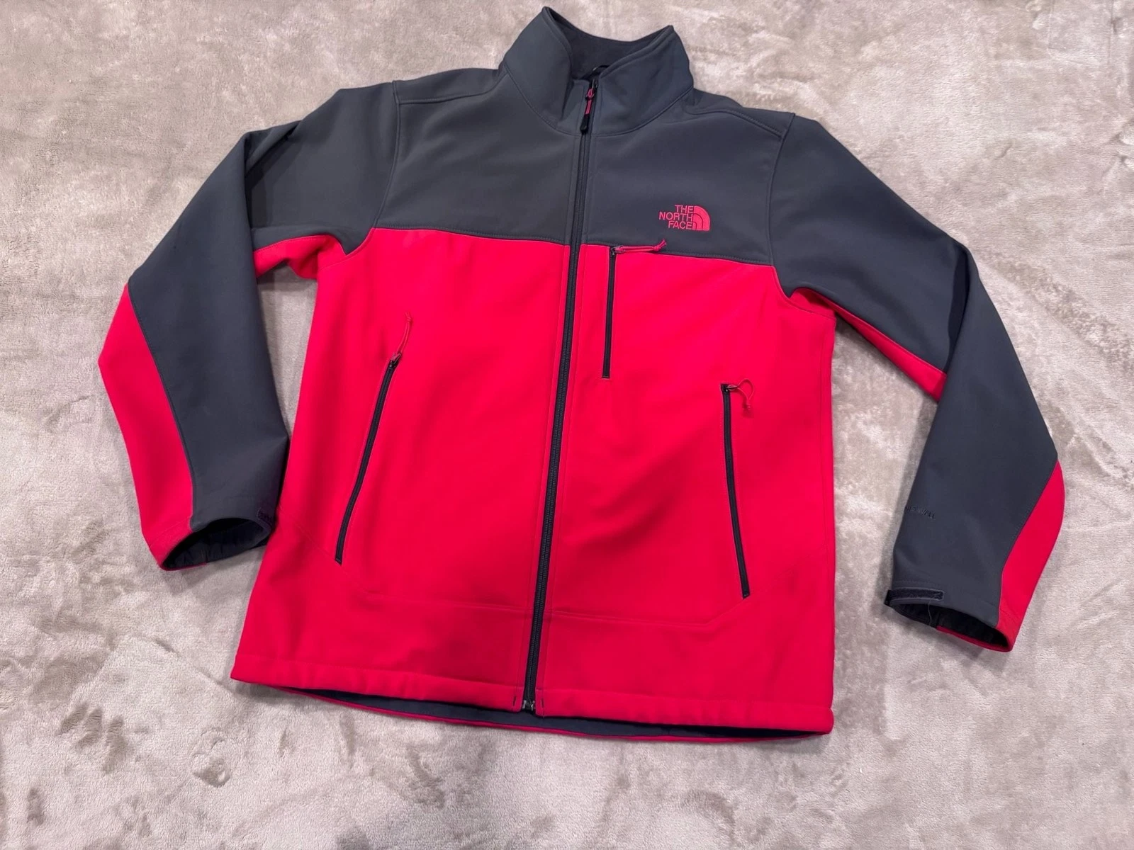Mens The North Face Red/Grey Shellrock Softshell Jacket - Medium M- Gray