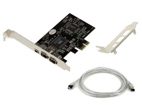 PCIe FireWire 400 IEEE1394a 3 Ports CHIPSET VIA6308 et ASM1083 High Low profile