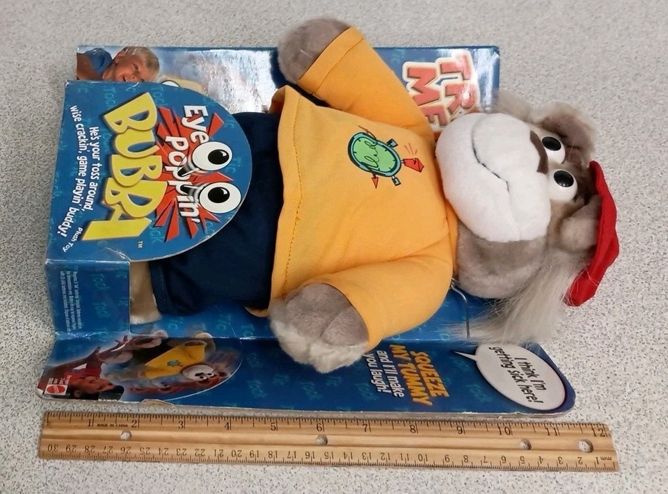 Mattel 1999 Eye Poppin' Bubba Battery Plush Toy Game Talking Animated ...