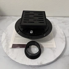 WEBANG 4" Square Shower Drain Matte Black New Open Box