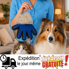 Gant de Toilettage pour Animaux de compagnie brossage, massage Chien Chat