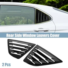 2pcs Glossy Black Rear Side Window Louver Cover Sun Shade Cover for Toyota Camry
