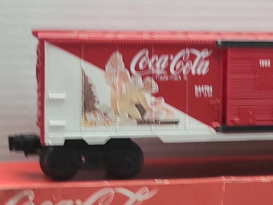 K-line O Gauge K644704 1993 Coca Cola Christmas Boxcar VG/Box Advertising - Image 4 of 4