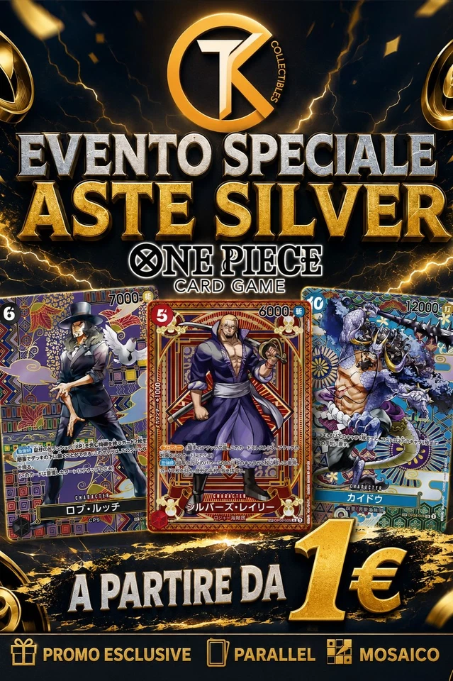 🔥[EVENTO SPECIALE] 🔥ASTE SILVER - ONE PIECE PROMO, MOSAICO,  PARALLEL