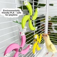 Chewing Bird Toy Funny Spinner Windmills Parrots Toy Birdcage Accessories