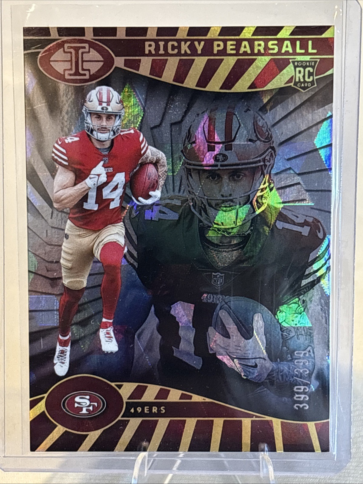 2024 Panini Illusions Ricky Pearsall RC Cubic Trophy /399 Bookend 49ers 78