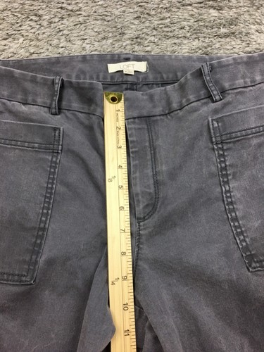 Loft Marisa Chino Skinny Pants Womens Size 14 Gray Twill Stretch - Picture 7 of 12
