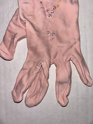 Guanti da giorno donna rosa antico con intarsio floreale - Foto 3 di 6