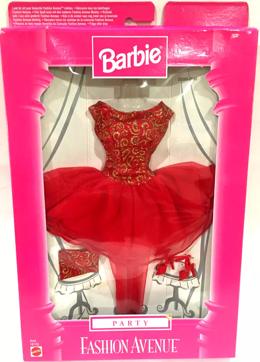 Barbie Trend Fashion Avenue Fever Classic Red Party Dress Doll