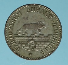 GERMANIA ANHALT-BERNBURG 1/6 TALLERO 1862 MONETE DA COLLEZIONE ARGENTO SILVER 