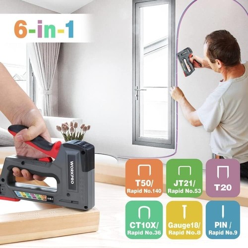 Handtacker Set Heavy Duty 6-in-1 Nagler Klammern für Renovierung Dekor Möbel - Bild 8 von 11