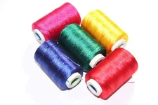 Silk Thread 5 Main Color Set for Jewellery-Tassel Making- Embroidery-Crafts, Shi
