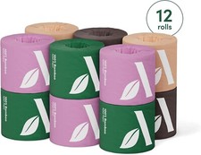 Aware 100 3-ply Bamboo Toilet Paper Unscented 12 Rolls 350 Sheets per roll