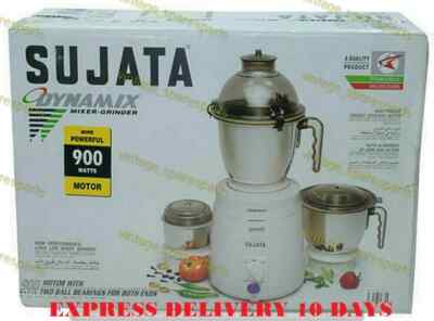 Sujata Dynamix 900 W Schwerlast Mixer Mahlwerk mit 3 Gläsern 220 V 10 Tage Li...