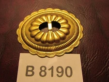 # B8190 OVAL  CONCHO 6 pcs  SOLID BRASS  SLOTTED CONCHO  NEW !  Leather belts 