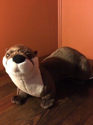 Wild Republic Plush CK River Otter Brown Realistic 12'' w/Tags Stuffed Animal Toy