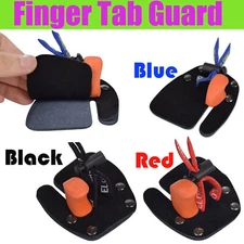 Archery Finger Tab Fingerguard Bow Protector Gear Glove Right Leather Adjustable