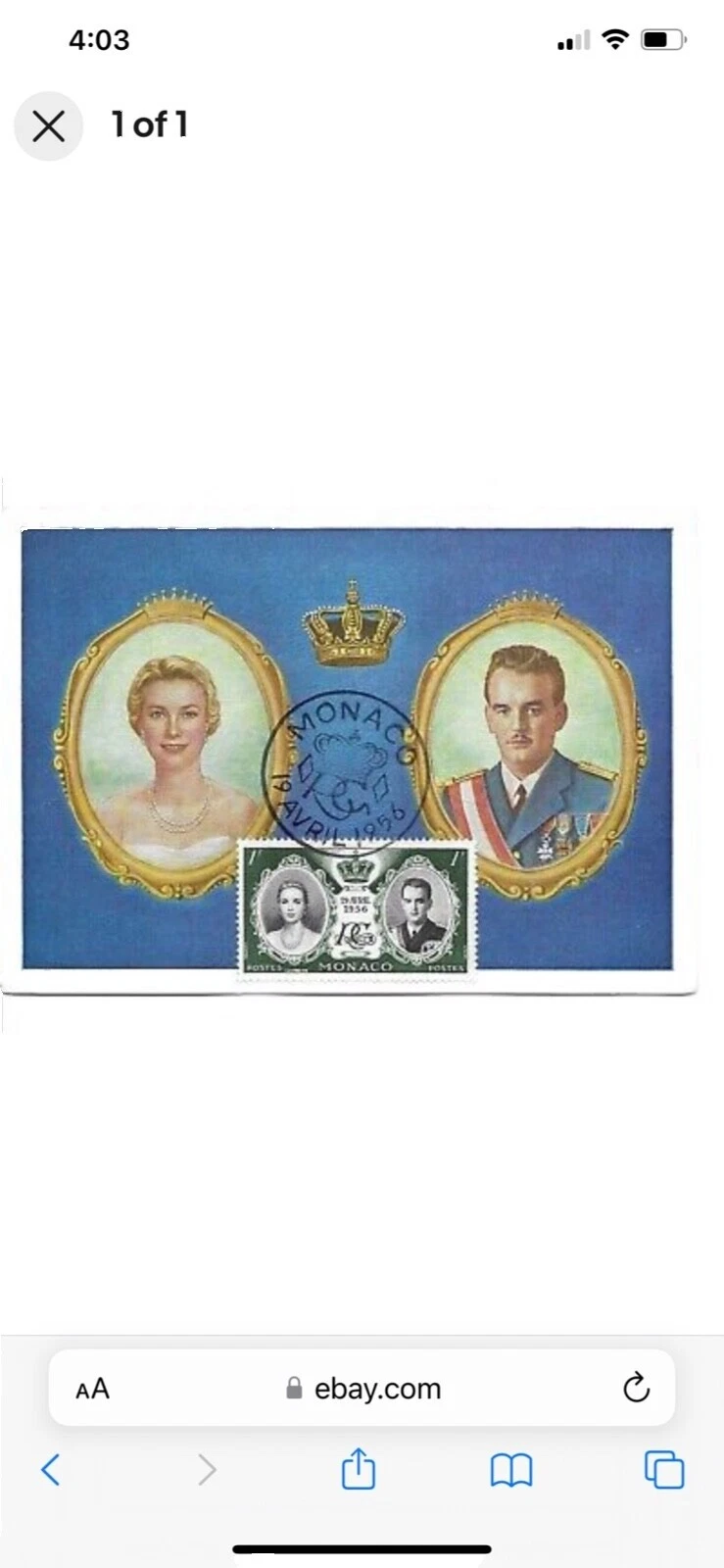 Royalty Sellos MONACAN sobre de Primer Día