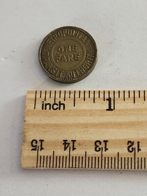 Vintage Boston MTA Metropolitan Transit Authority Token One Fare