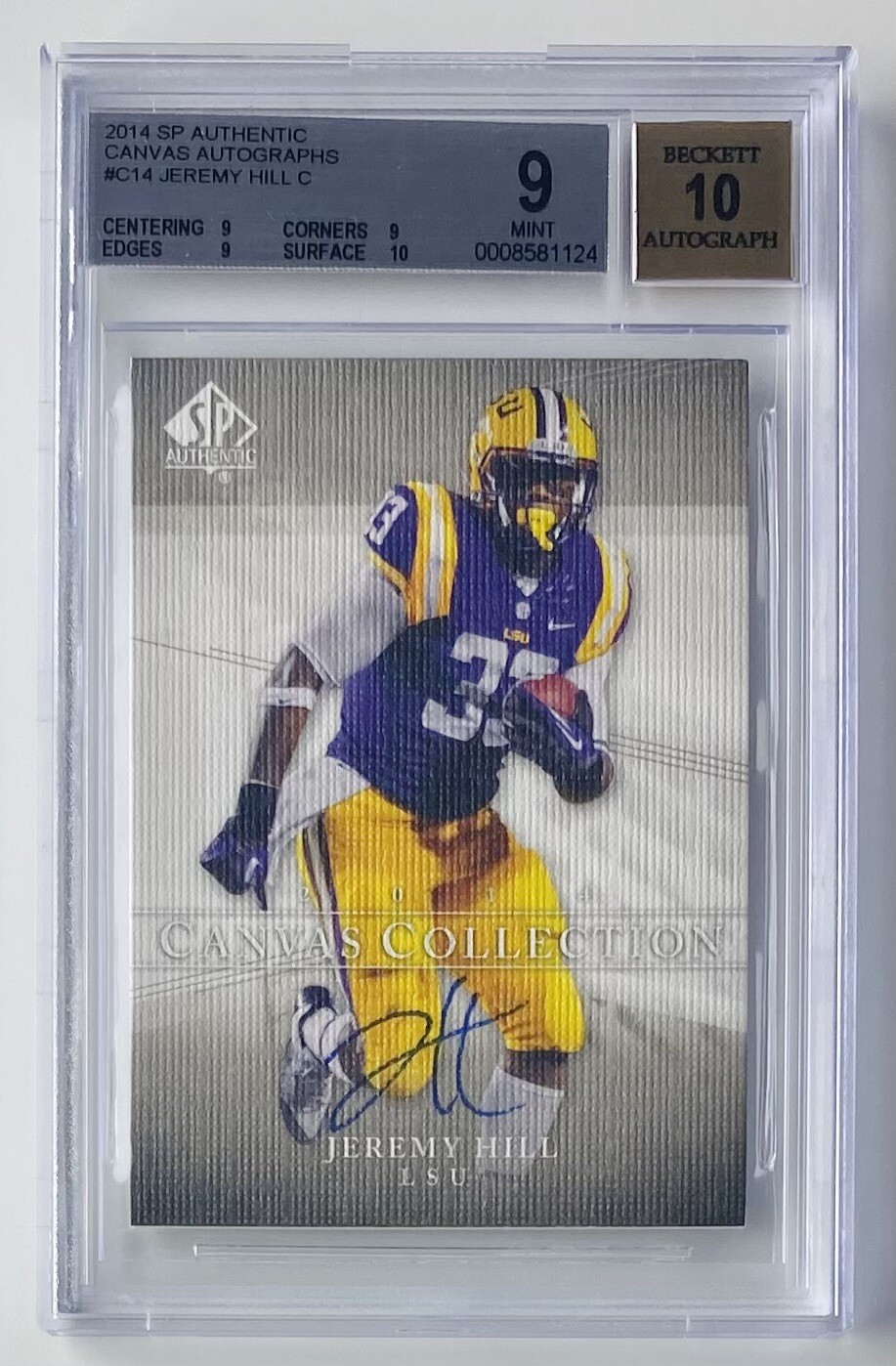 Jeremy Hill SP Authentic #126 Autograph