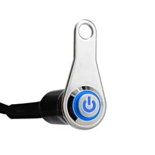 Black LED Motorcycle Switch ON+OFF Handlebar Mount Push Button 12V Work Light