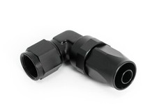 Aluminium Fitting Dash 10 / -10 AN / JIC 10 Port 90&deg; Block Angle Black Anodised