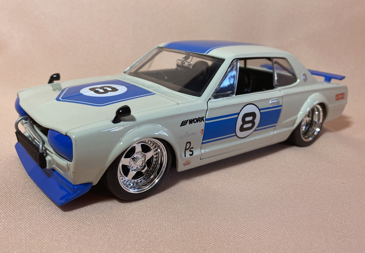JADA JDM TUNERS 1/24 1971 NISSAN SKYLINE GT-R D White/Blue | eBay