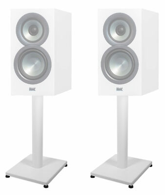 Pair 21  Steel White Stands For ELAC Navis ARB-51 Bookshelf Speakers
