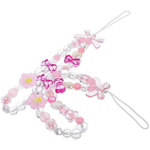 2 Pcs Mobile Phone Straps Charms Aesthetic Cellphone Beaded Lanyard - Zdjęcie 4 z 12