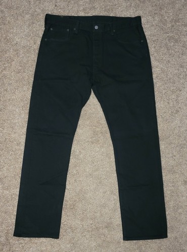 Levis Mens Black Denim Jeans 501 W38 L34 Levi Strauss Authentic Genuine |  eBay