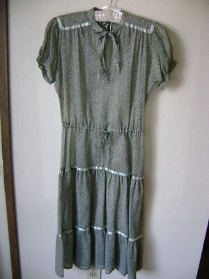 FOXY LADY WOMEN'S VINTAGE CALICO FLORAL DRESS JUNIORS 5/6 S TIE NECK SEMI-SHEER | eBay FOXY LADY WOMEN'S VINTAGE CALICO FLORAL DRESS JUNIORS 5/6 S TIE NECK SEMI-SHEER | eBay