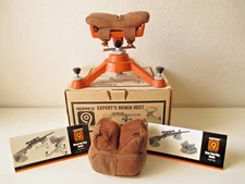 Vintage HOPPE'S Expert Bench Rest + Rear Bag  - Brown Suede Bags - Super NICE !