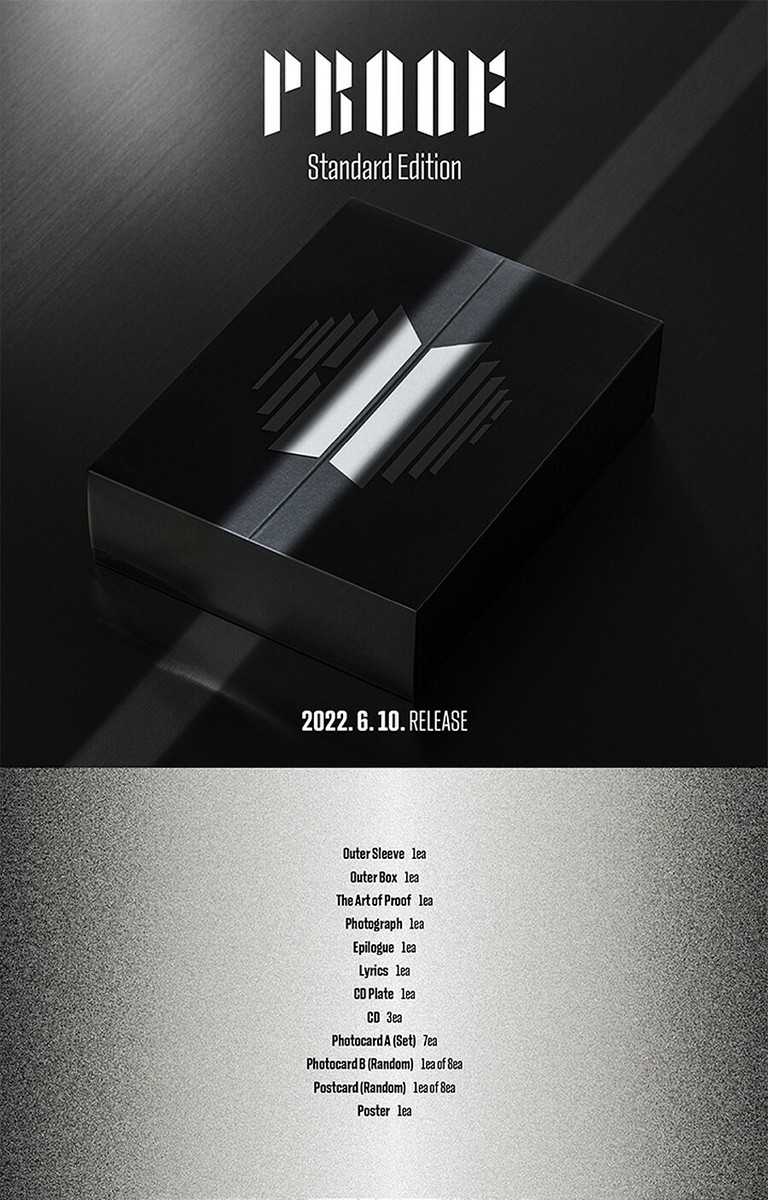 BTS PROOF Album COMPACT+STANDARD 6CD+5Buch+11 Foto Karte+