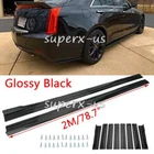 For Cadillac ATS 2013-2019 78.7'' Gloss Black Side Skirt Extension Rocker