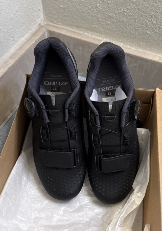 Giro Cadet Womens Road Cycling Shoes Sz 6 Black Leather Low Top