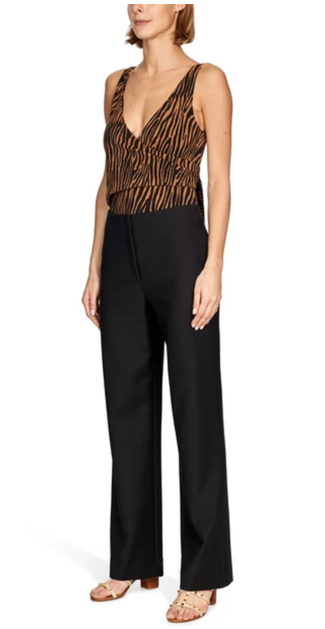 FILA Pantaloni neri nuovi con etichette $990 The Row Rooka misto cotone gamba larga taglia 6 S M