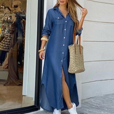 Womens Long Sleeve Button Down Shirt 