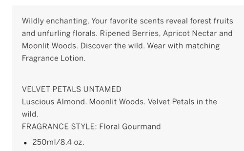 NWT-VICTORIA'S SECRET VELVET PETALS UNTAMED FRAGRANCE BODY LOTION 8.4 Full Size - Picture 3 of 4