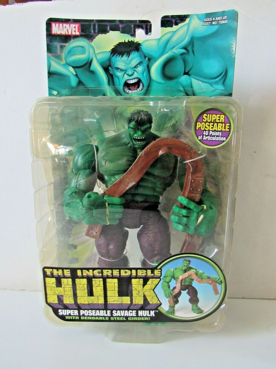 Marvel Toy Biz Hulk Classics Super Poseable Savage Hulk Action