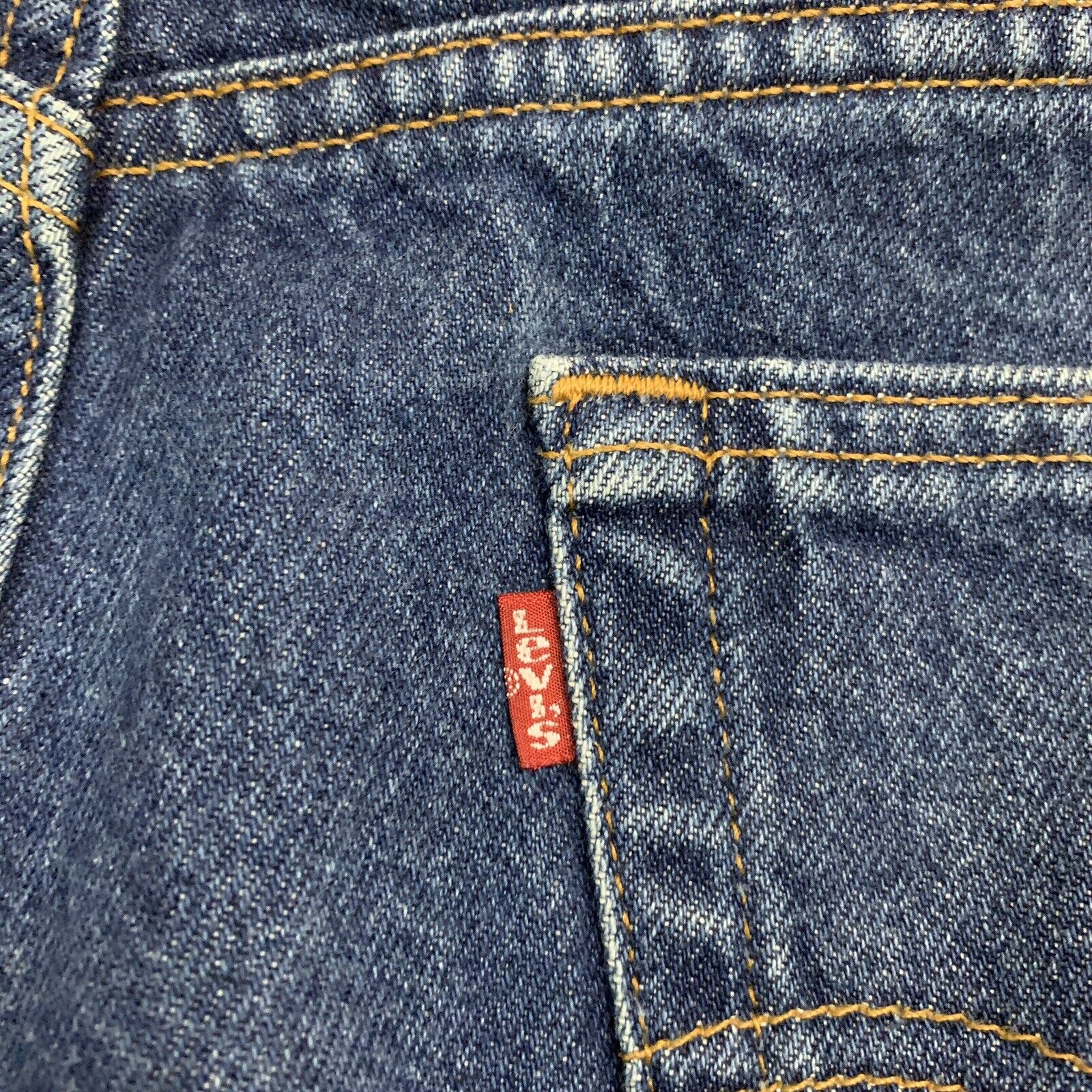 LEVIS 517 - Vtg Made In USA Faded Bootcut Dark Bl… - image 16