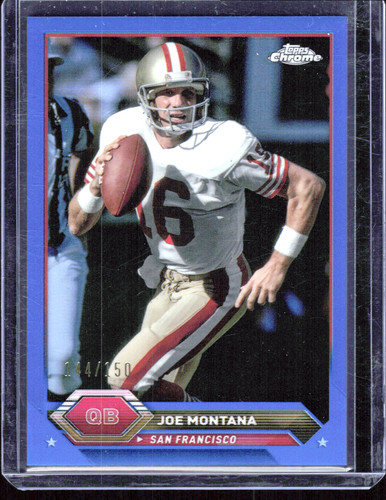 2023 Topps Composite Chrome Joe Montana Blue Refractor /150 #16 49ers