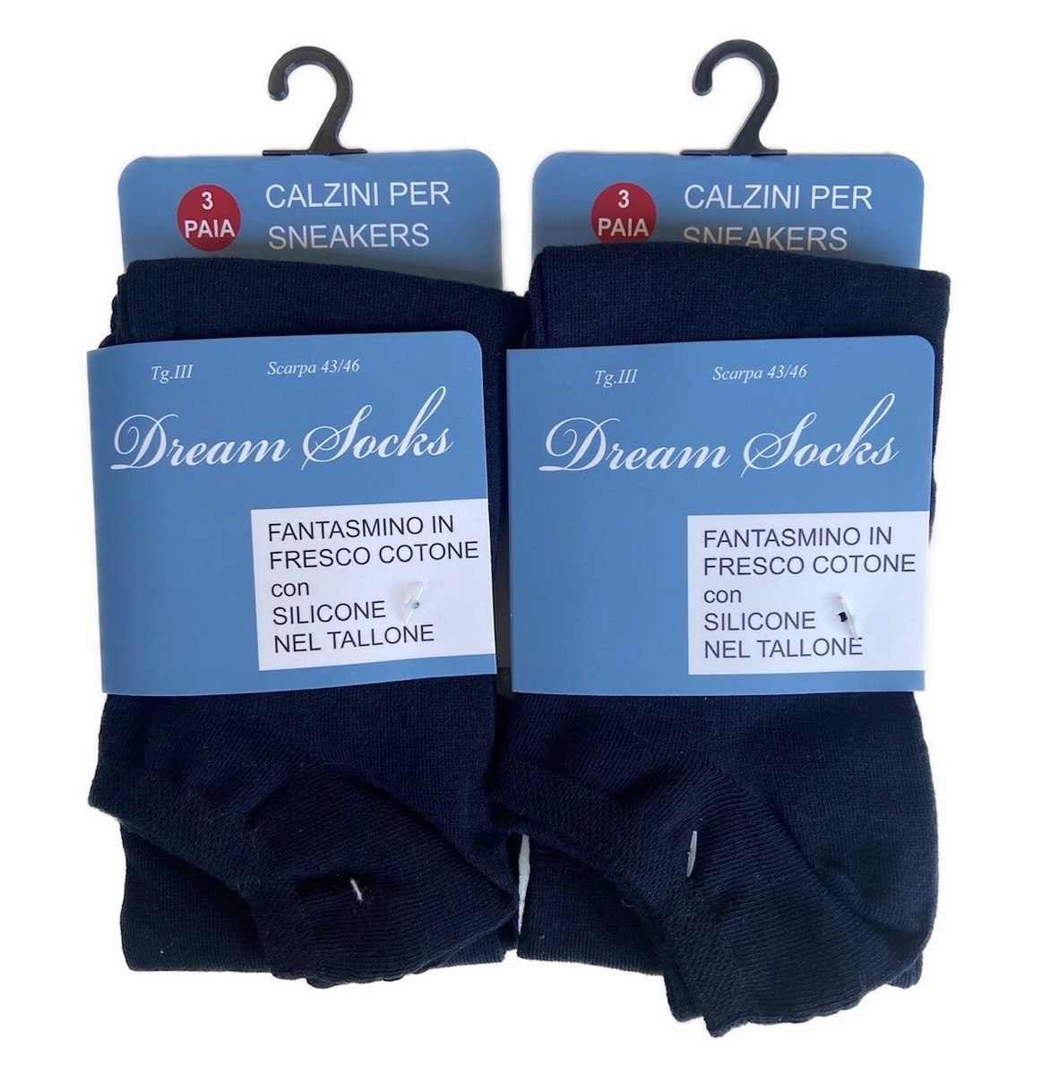Estaky Calzini Pinkis - Confezione da 6 calzini invisibili e antiscivolo con silicone sul tallone. Calzini corti - Calzini unisex molto corti, bianco, 40-45 Corto