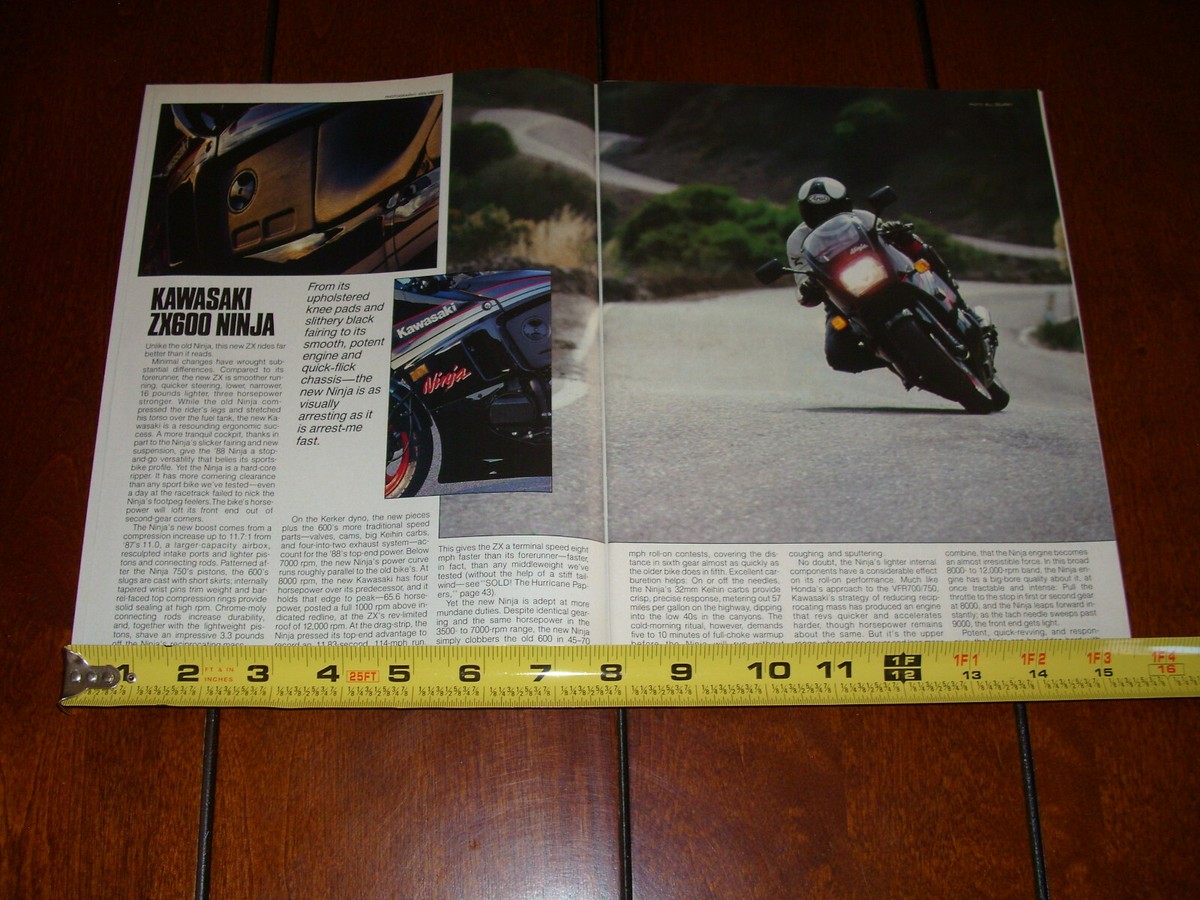1987 KAWASAKI ZX600 NINJA ORIGINAL ARTICLE | eBay