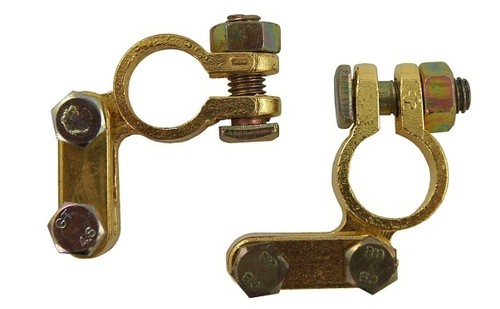 Batterie Pol Klemmen 2er Set Plus & Minus Autobatterie PKW KFZ Motorrad ...