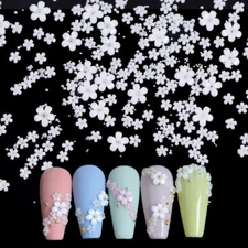 200Pcs Acrylic Crystal 3D Flower Nail Art Decoration Cute Mixed Size Manicu