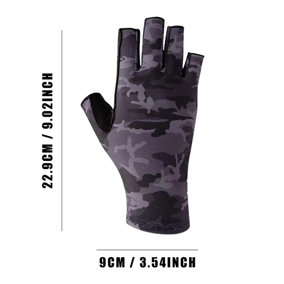 Fishing Gloves Fingerless Gloves UV Protection Breathable Sun Protection Gloves - Image 3 of 4