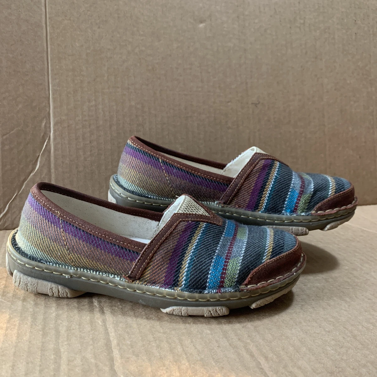 Tony Lama Size 6.5B Womens Camino Casuals Slip On Shoes Renata Black Sarape