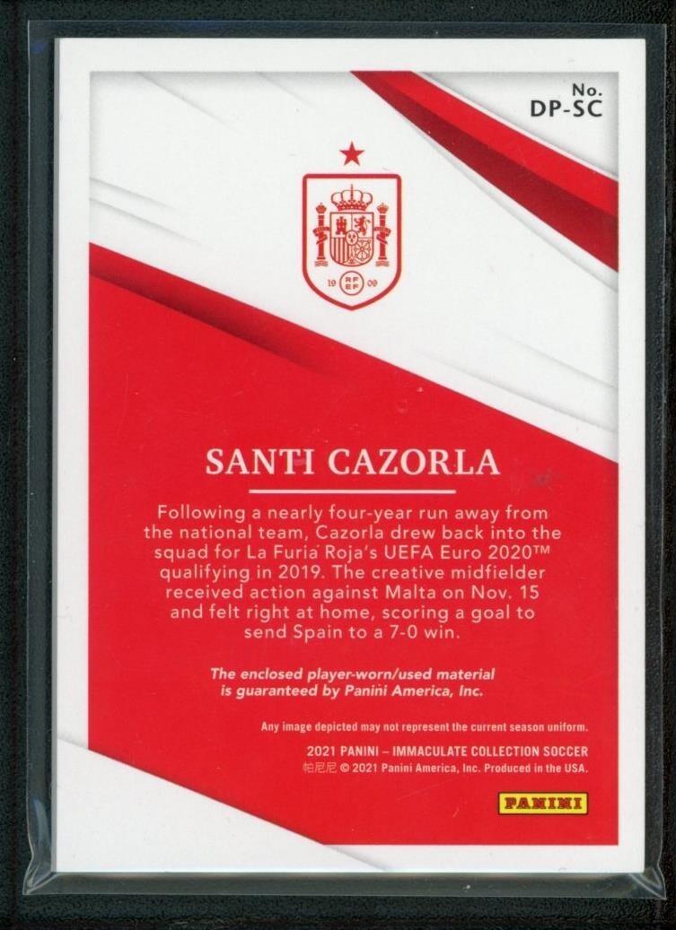 2021 SANTI CAZORLA 12/25 PATCH PANINI IMMACULATE COLLECTION