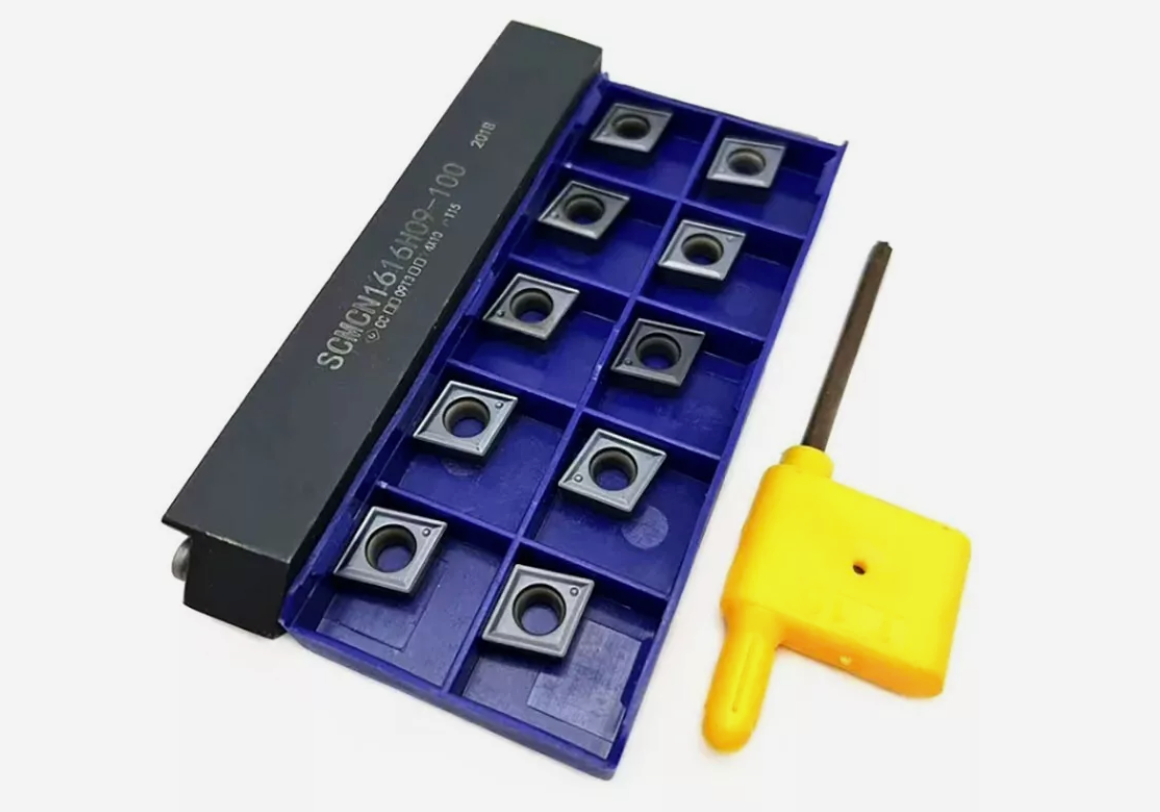 SCMCN1616H09-100 CNC Lathe Turning Tool Holder + 10Pcs CCMT09T304 NN Inserts